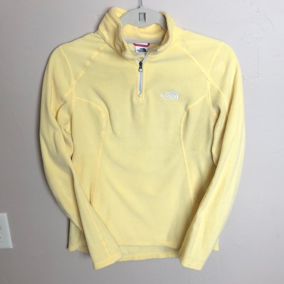 yellow half zip pullover